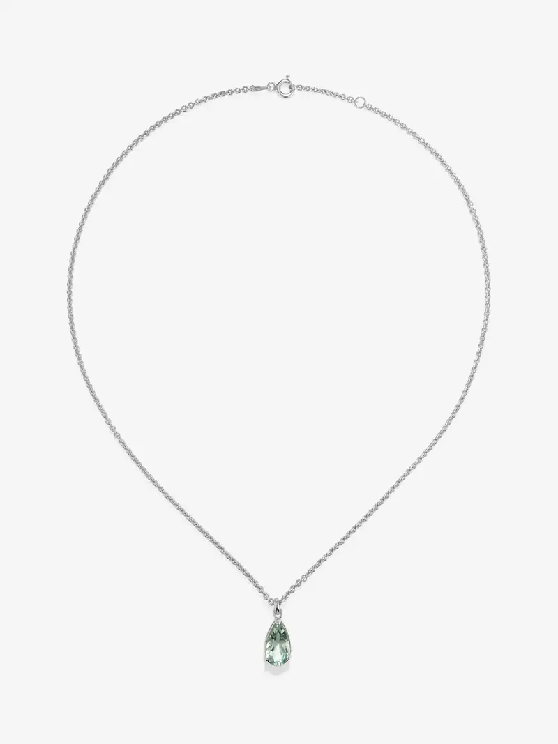 Colgante cadena de plata 925 con amatista verde