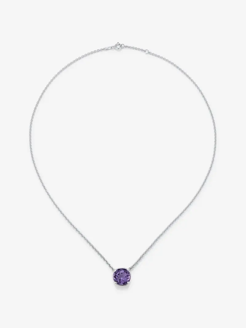 Colgante cadena de plata 925 con amatista