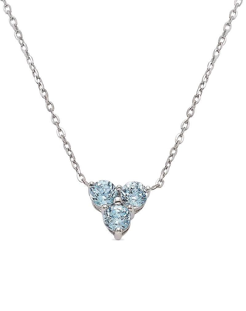 Colgante Candy Trio topacio azul, oro blanco