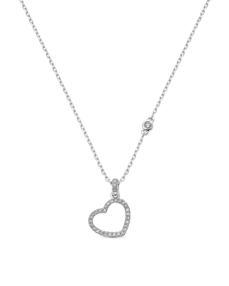 Colgante Chiara diamantes, oro blanco