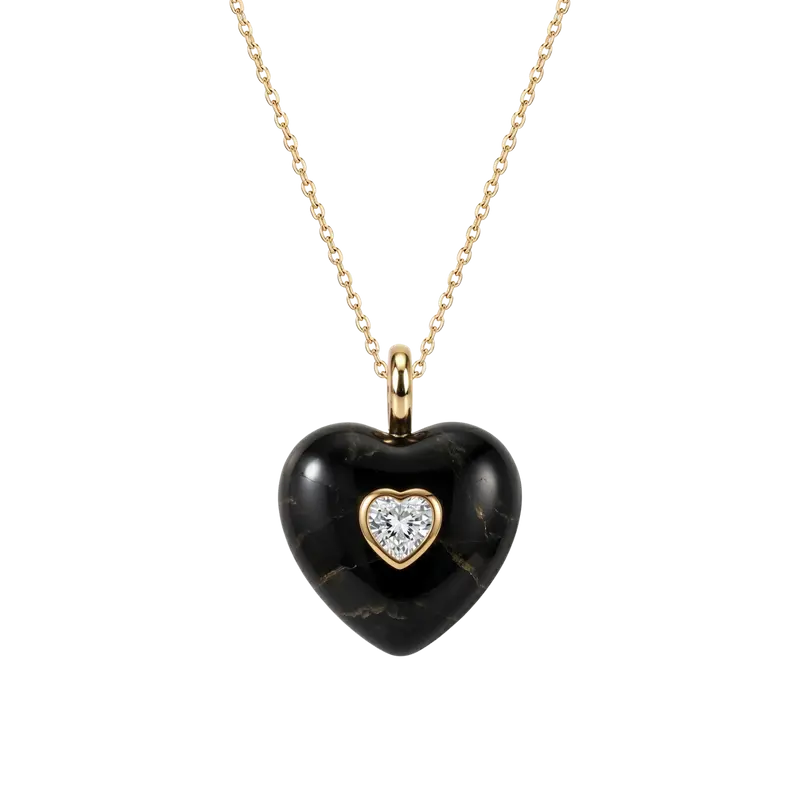 Colgante Corazón Ónix Negro
