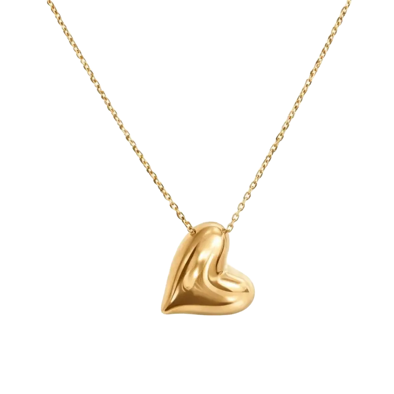 Colgante Corazón plata de ley 925 y baño de oro 18K