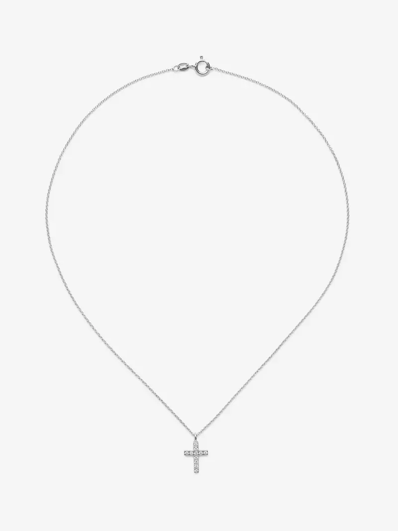 Colgante de grace de oro blanco con diamante