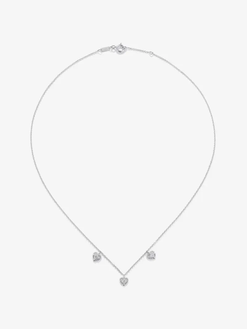Colgante de oro blanco de 18K con diamantes en talla brillante con un total de 0,2 cts