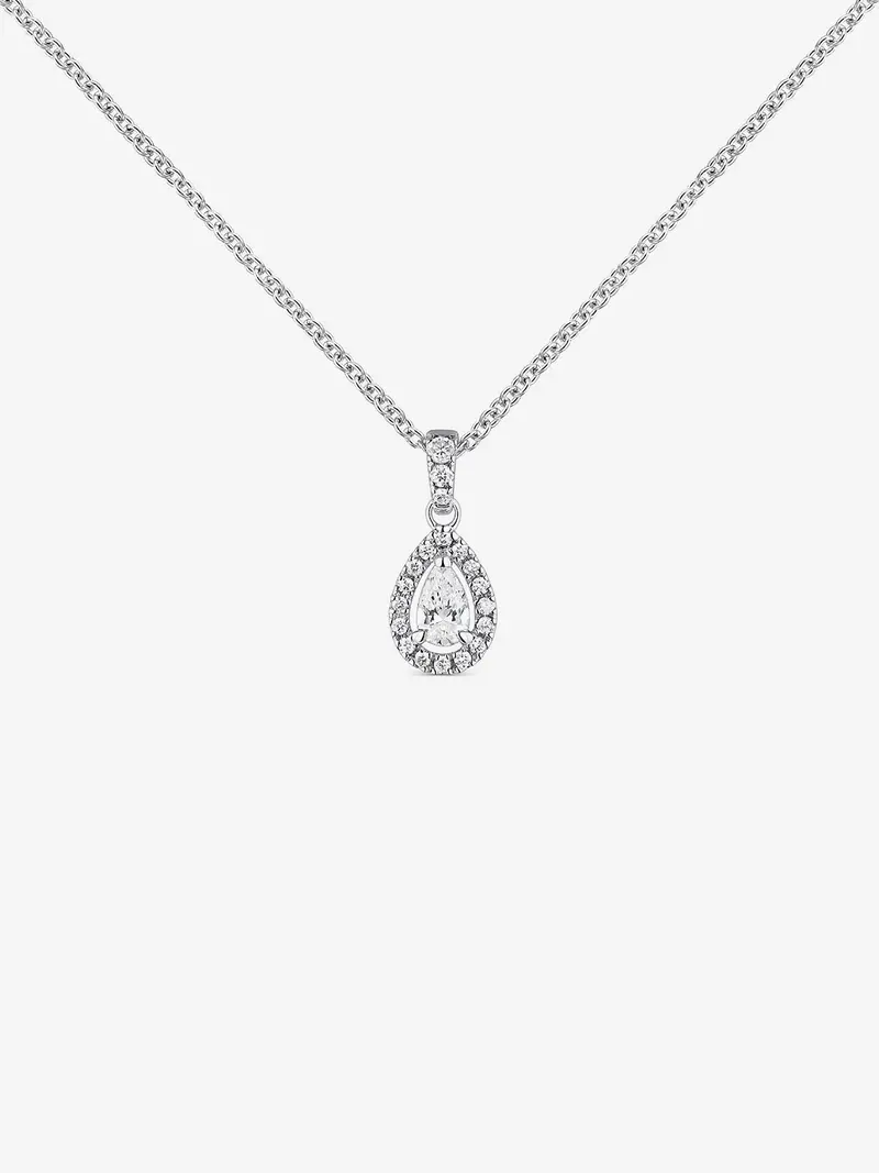 Colgante de oro blanco de 18kt con diamantes