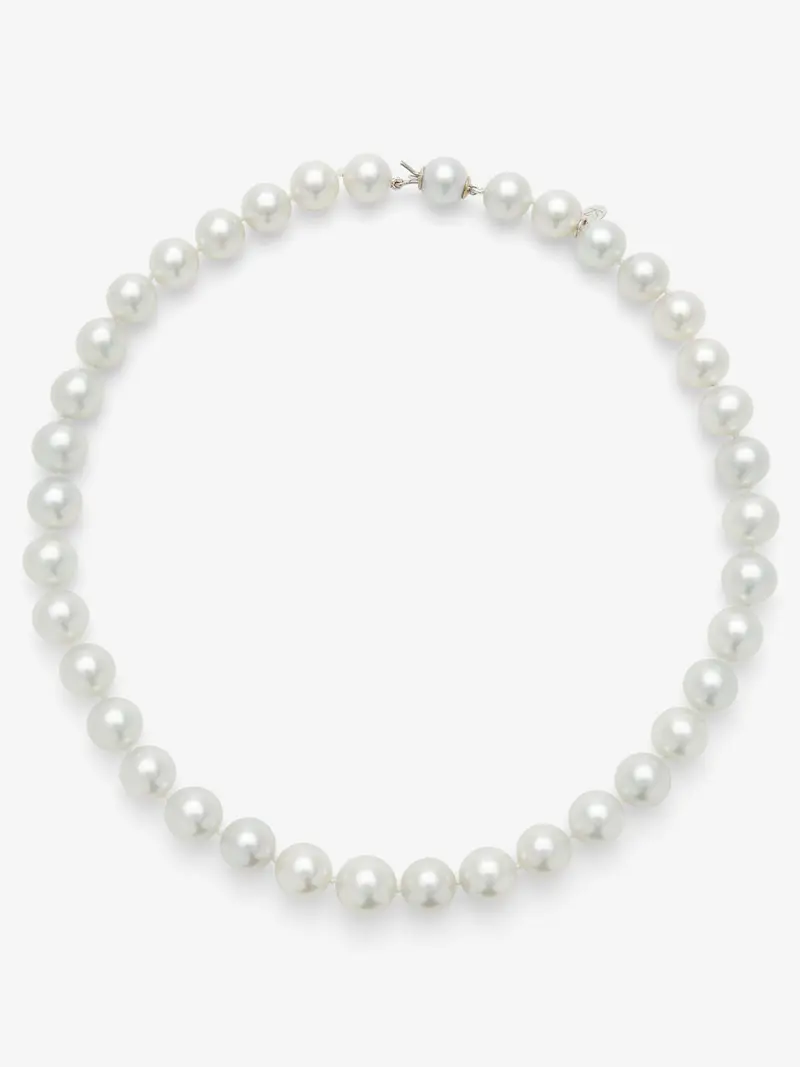 Colgante de perlas australianas con cierre de oro blanco de 18K