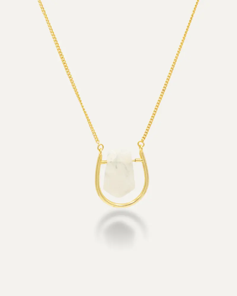 Colgante Dorado Krish Piedra Luna