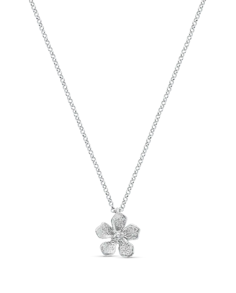 Colgante Flor, plata