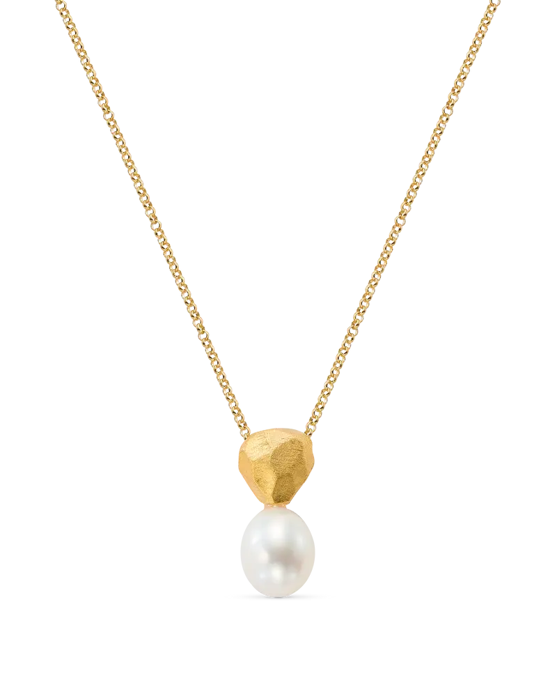 Colgante Golden Nugget, plata dorada