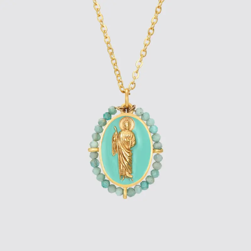 Colgante San Judas Amazonita