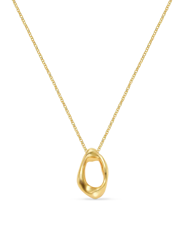 Colgante Split, plata dorada