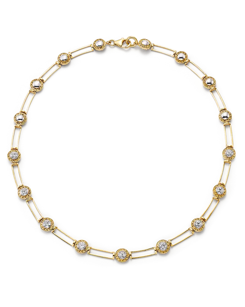 Collar Alicia diamantes, oro
