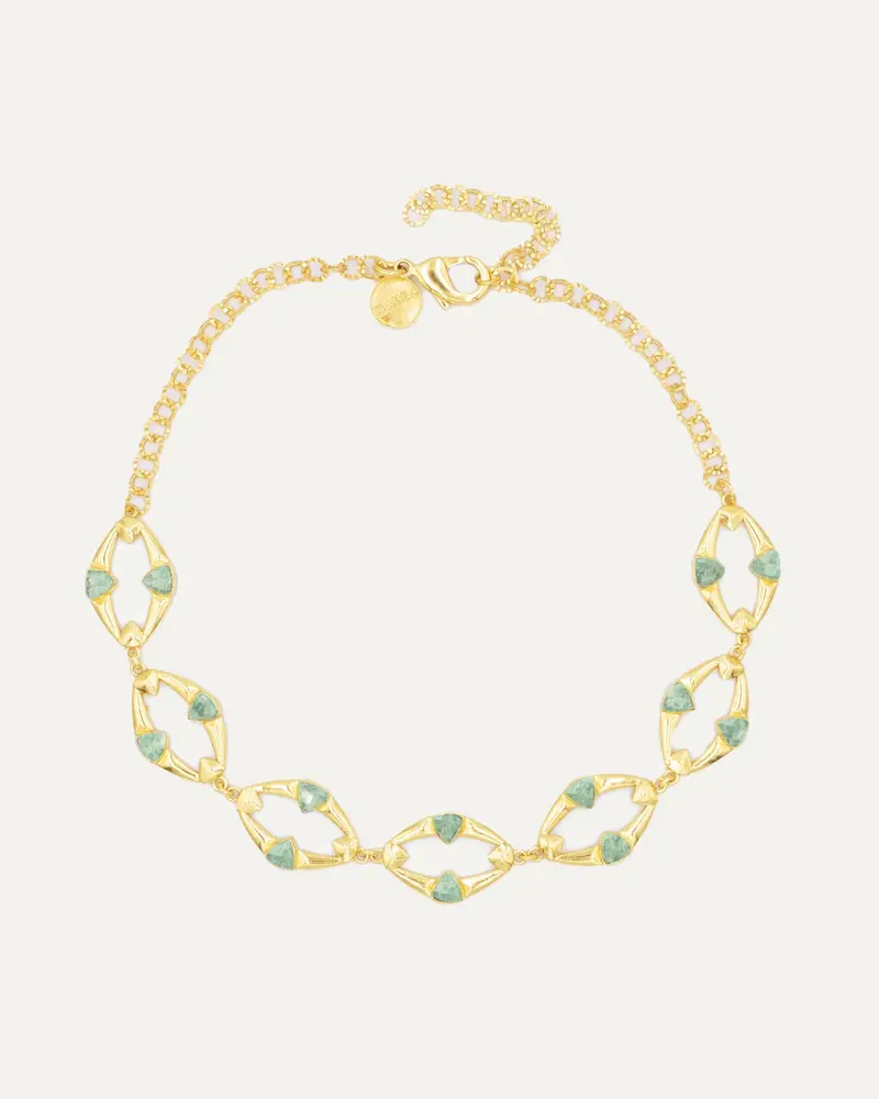 Collar Dahana Dorado Amazonita
