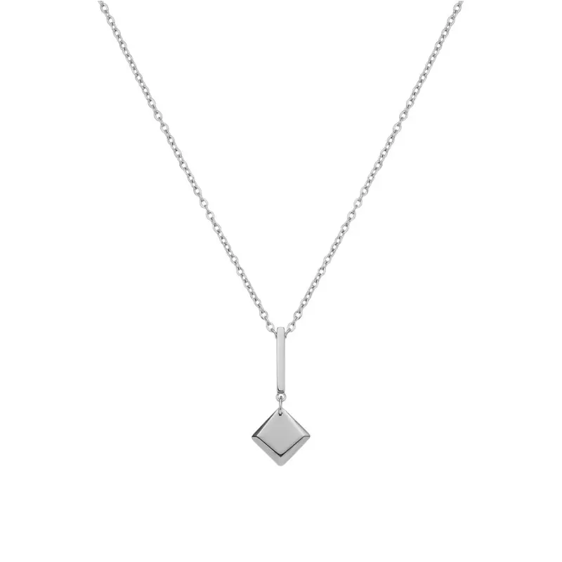 Collar de acero colgante de dos altura con barra vertical y placa cuadrada