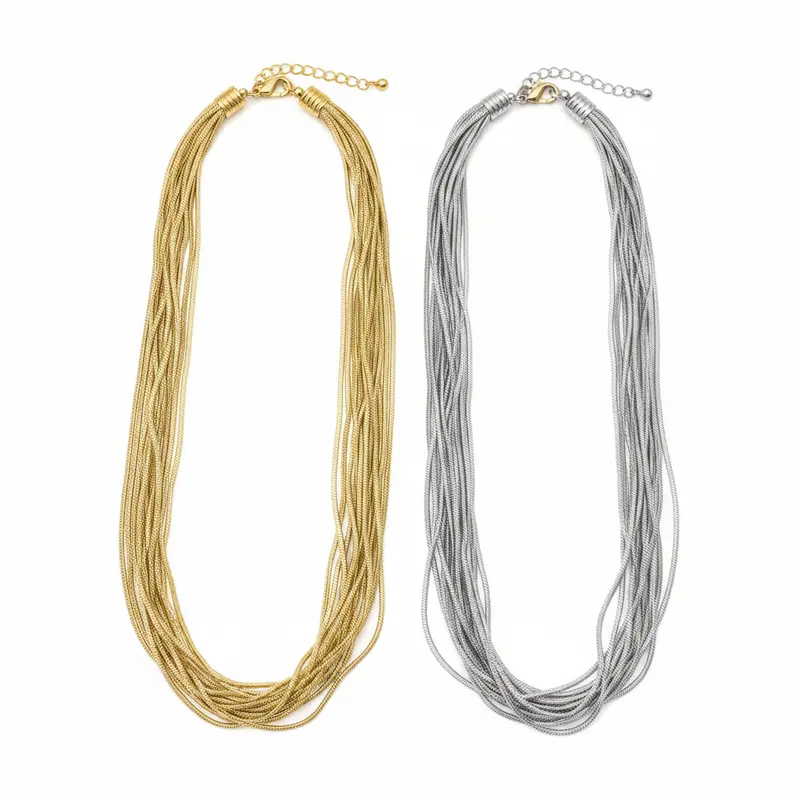 Collar de acero inoxidable de múltiples mallas de cordón