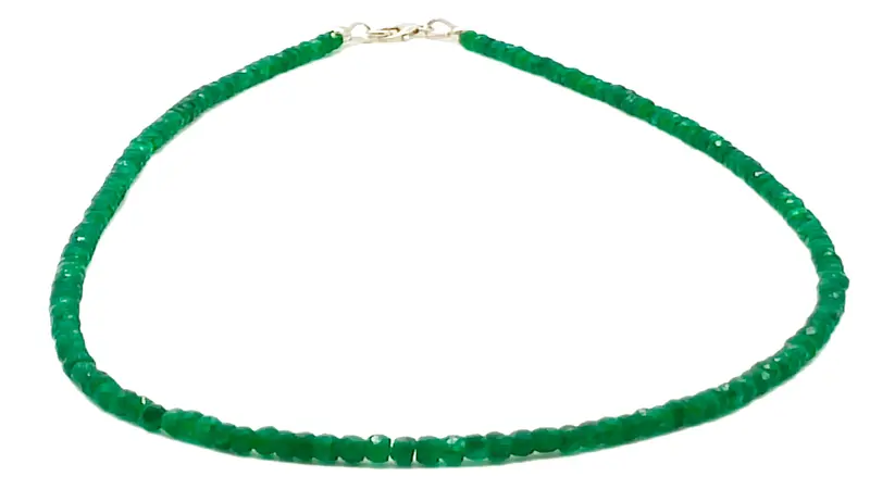 Collar de Esmeralda Natural Facetado (4 mm)