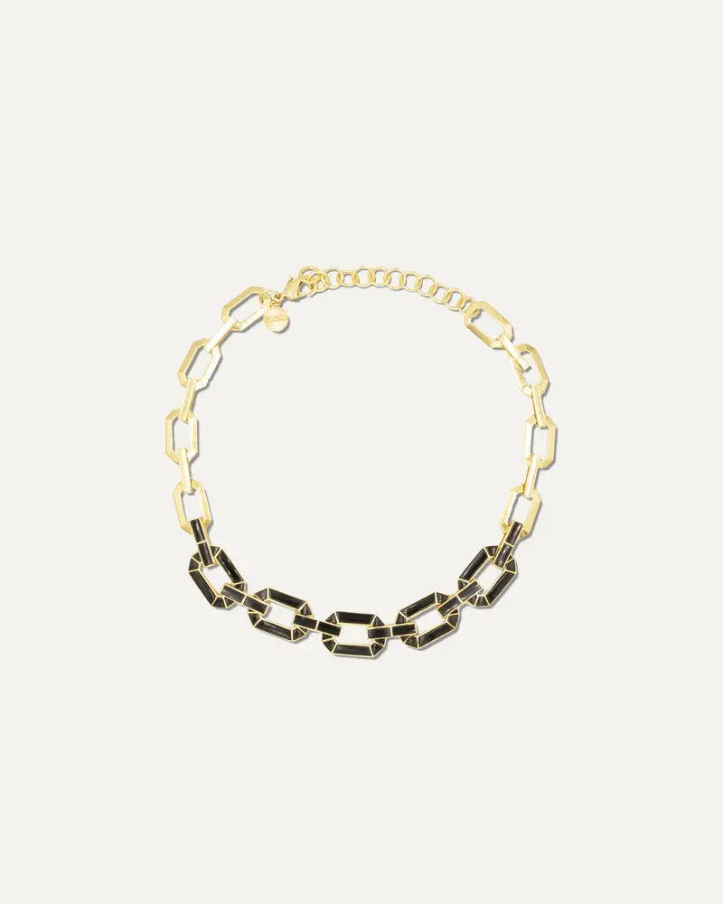 Collar Devendra Dorado Onix Negro