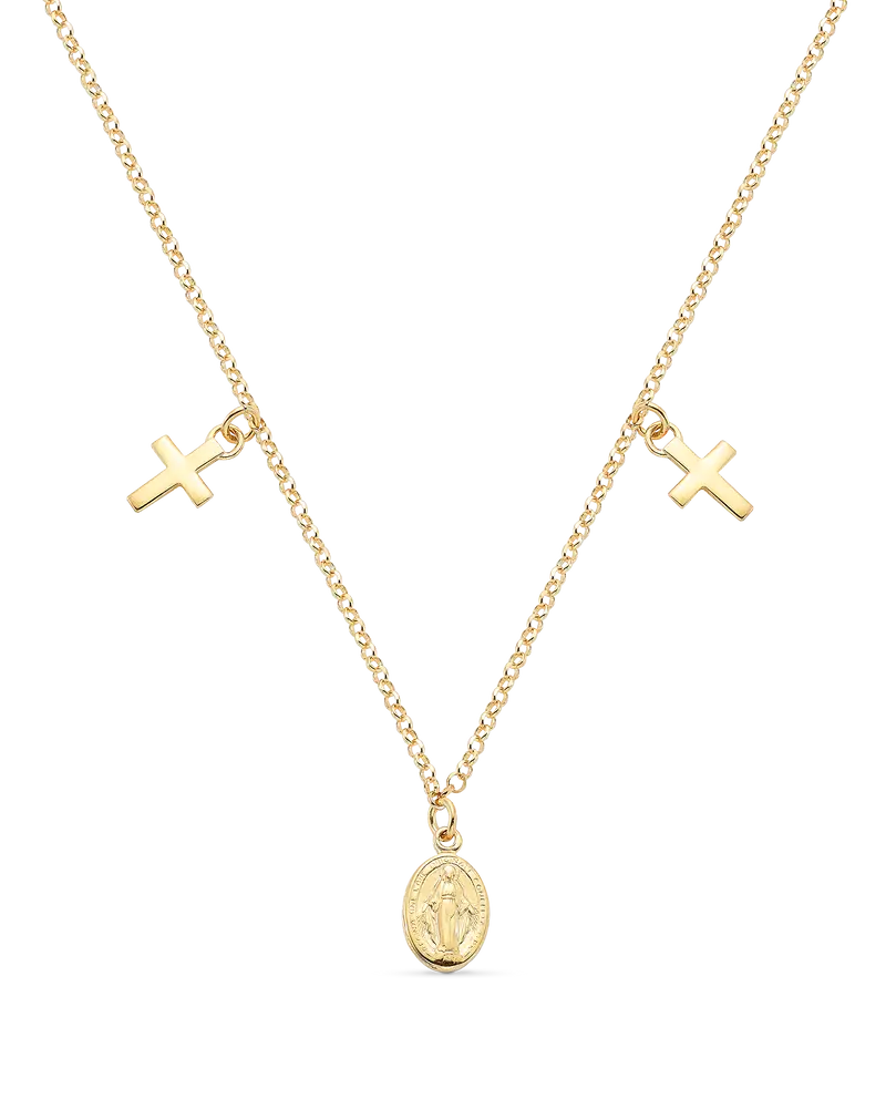 Collar Dinah, plata dorada