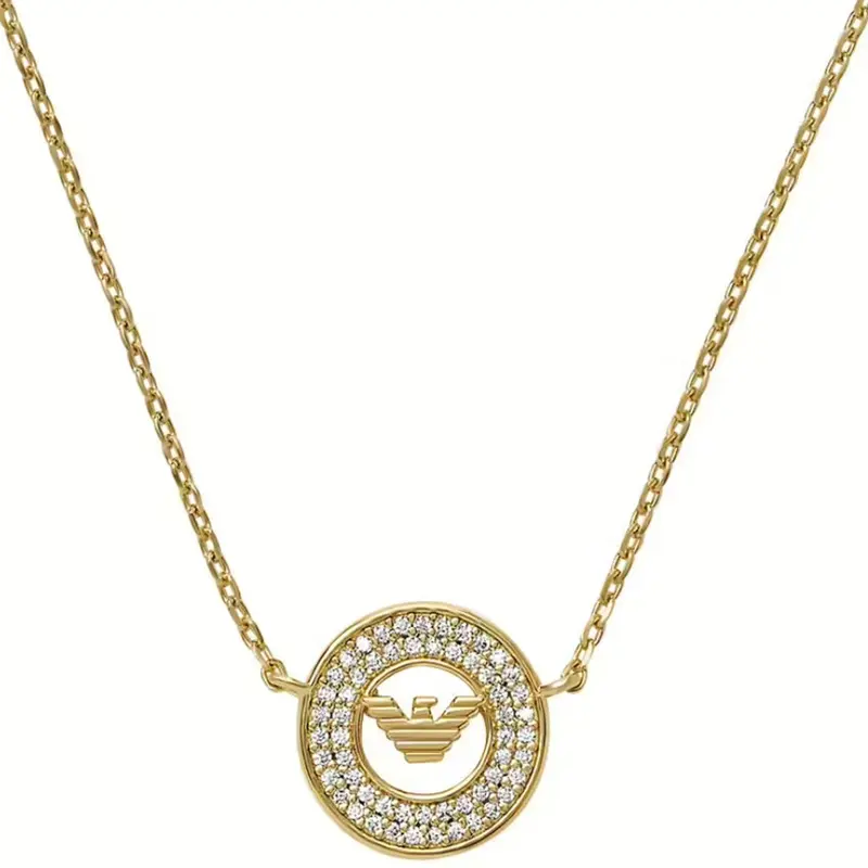 Collar Emporio Armani con colgante en plata de ley color dorado EG3628710