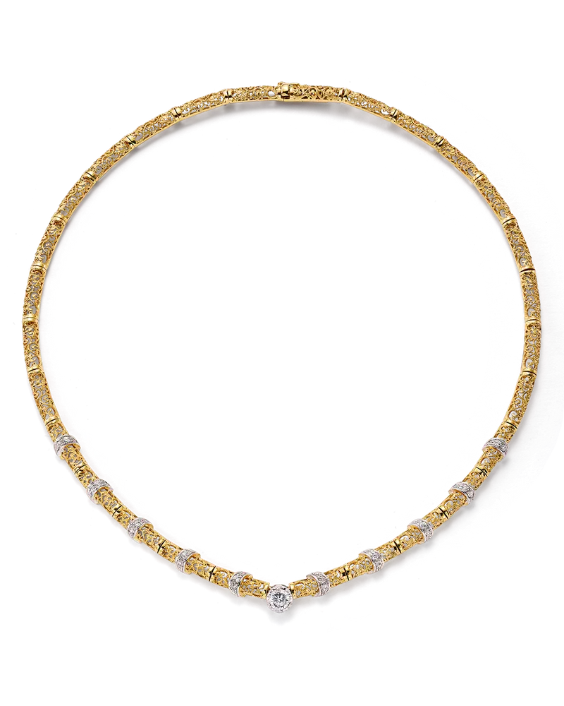 Collar Esther diamantes, oro
