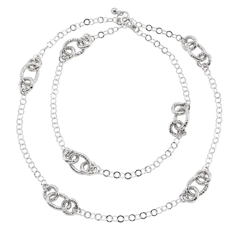 Collar Links Long, plata