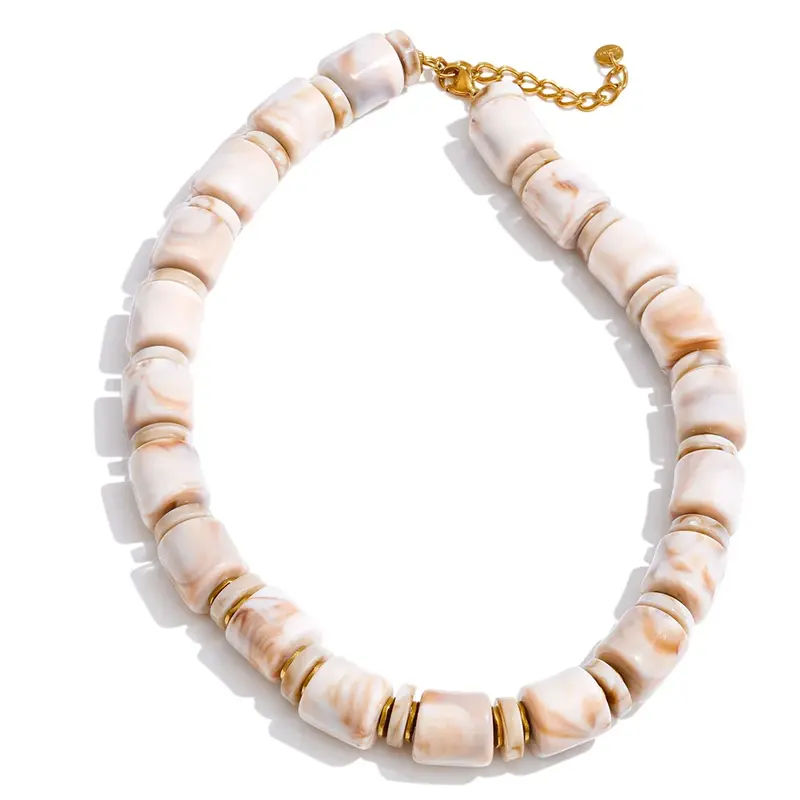 Collar llamativo de acero inoxidable 3 colores