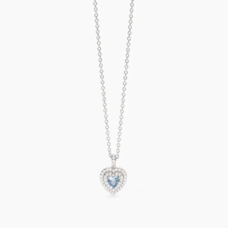 Collar Mabina con aguamarina sintética y circonitas VICTORIA 553824