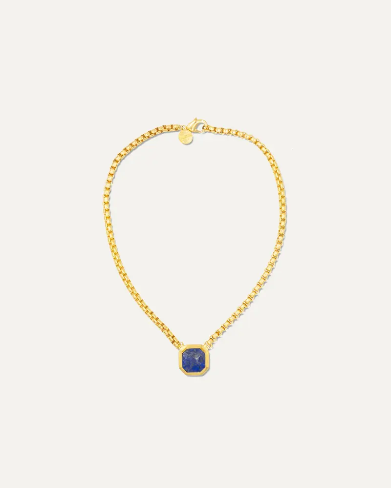 Collar Nayan Dorado Lapislazuli