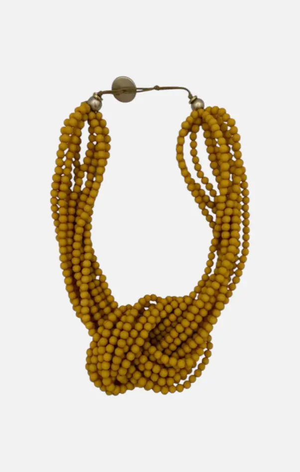 Collar Nudo Mostaza