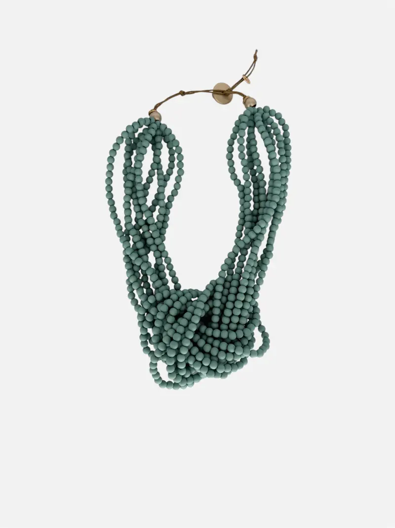 Collar Nudo Verde Agua