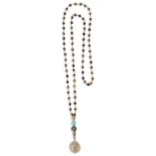 Collar Rosario PLATADEPALO Arun MN012X