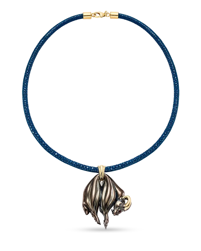Collar Toisón cordón azul, oro