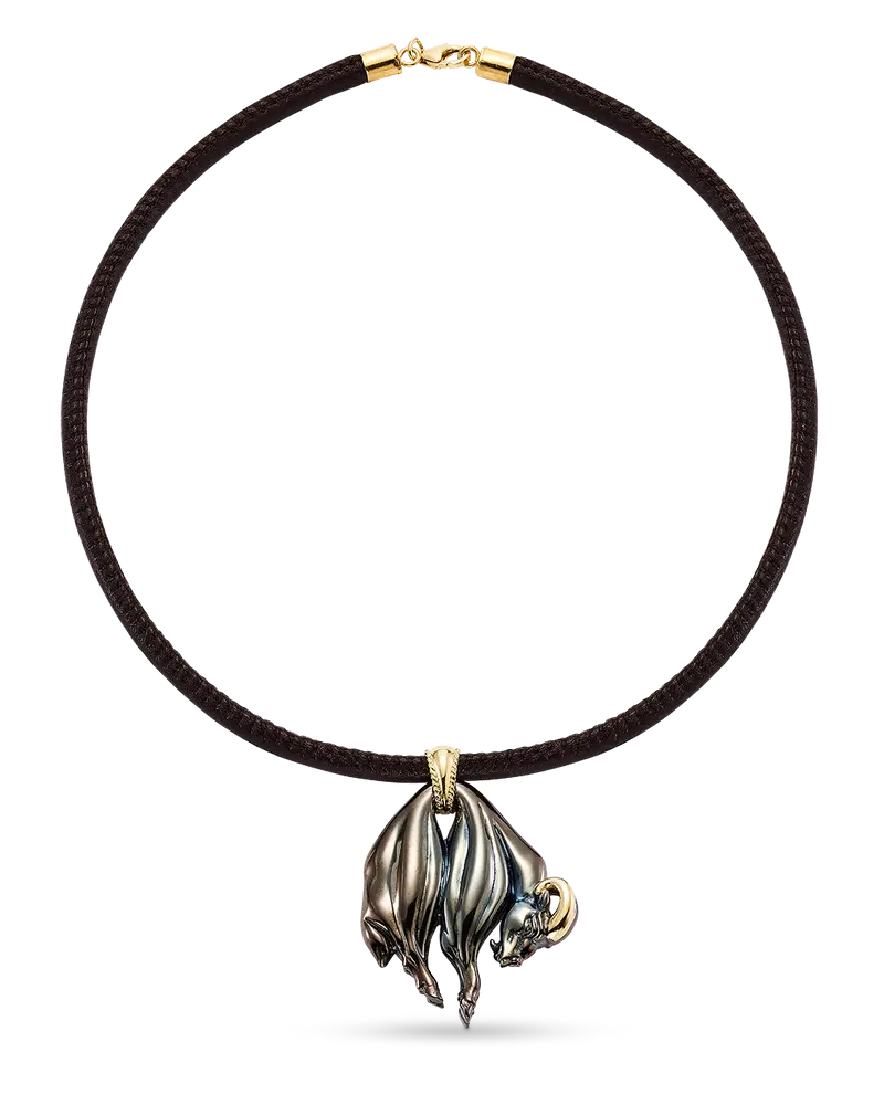 Collar Toisón cordón negro, oro