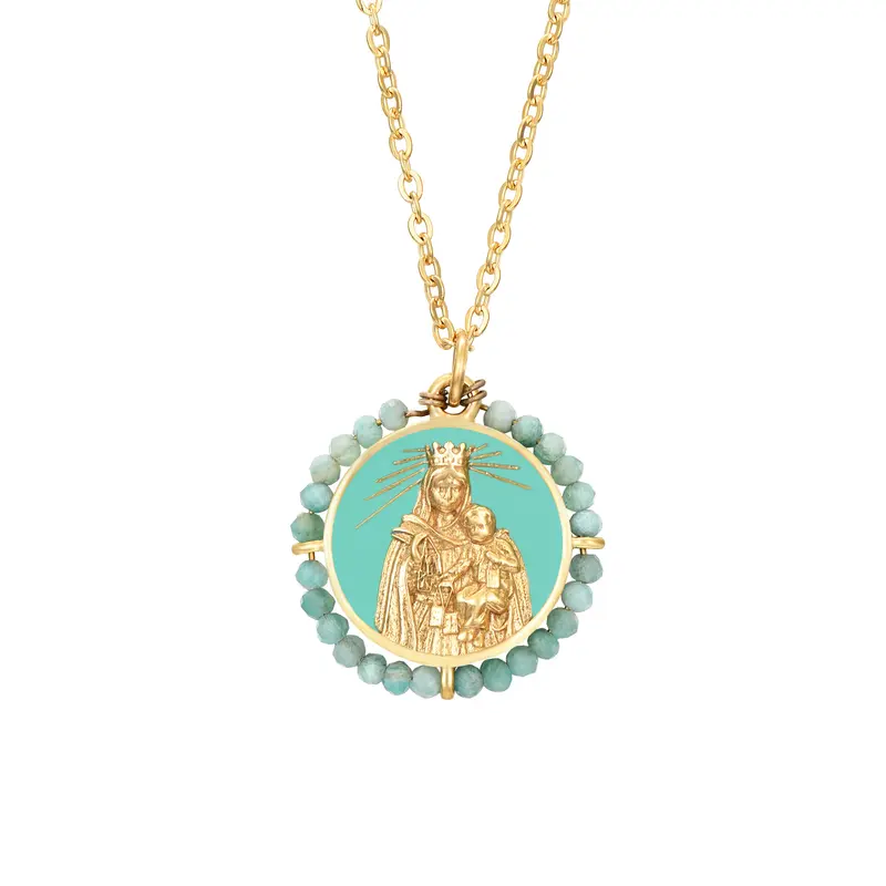 Collar VIRGEN DEL CARMEN AMAZONITAS
