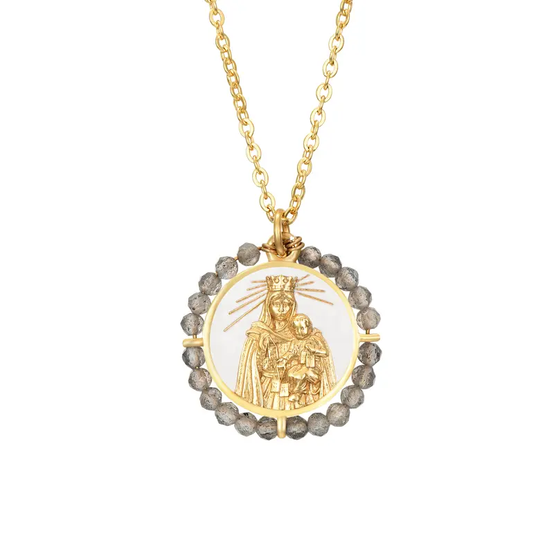 Collar VIRGEN DEL CARMEN LABRADORITA