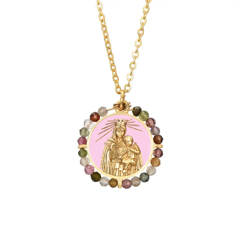 Collar VIRGEN DEL CARMEN TURMALINAS