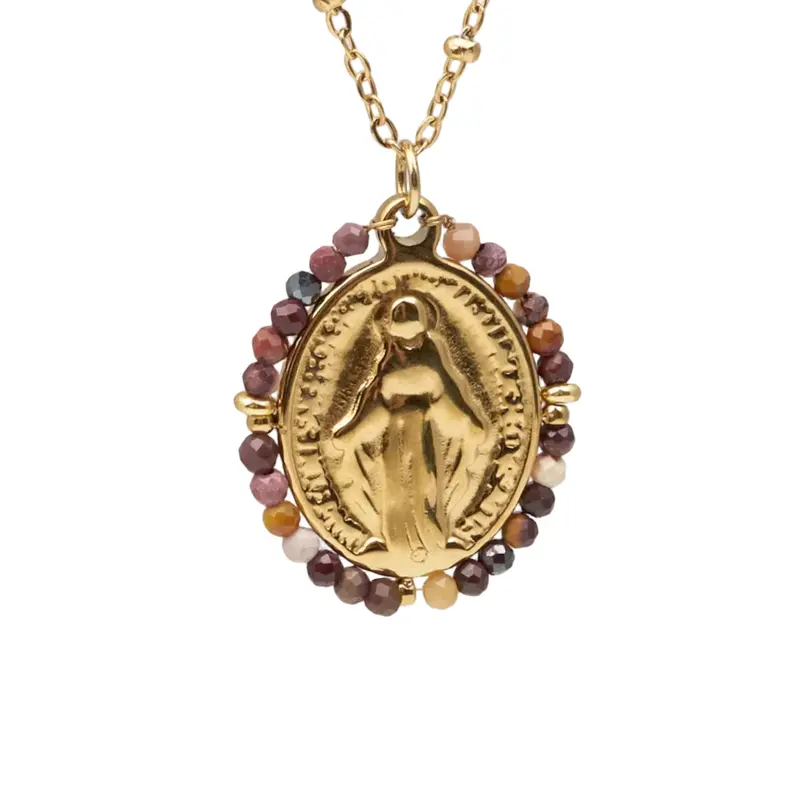 Collar VIRGEN GRANATE