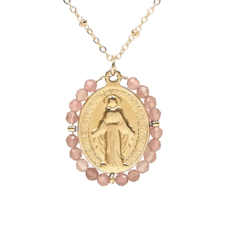 Collar VIRGEN ROSA CLARO