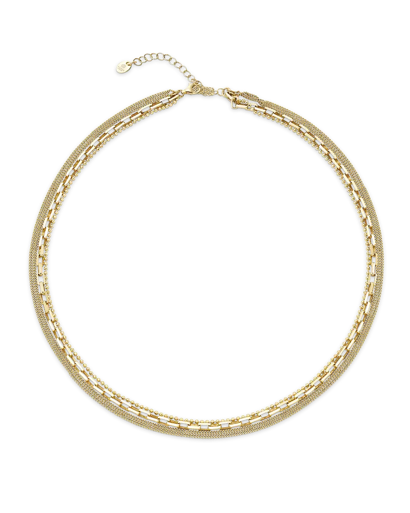 Collar Wish, plata dorada