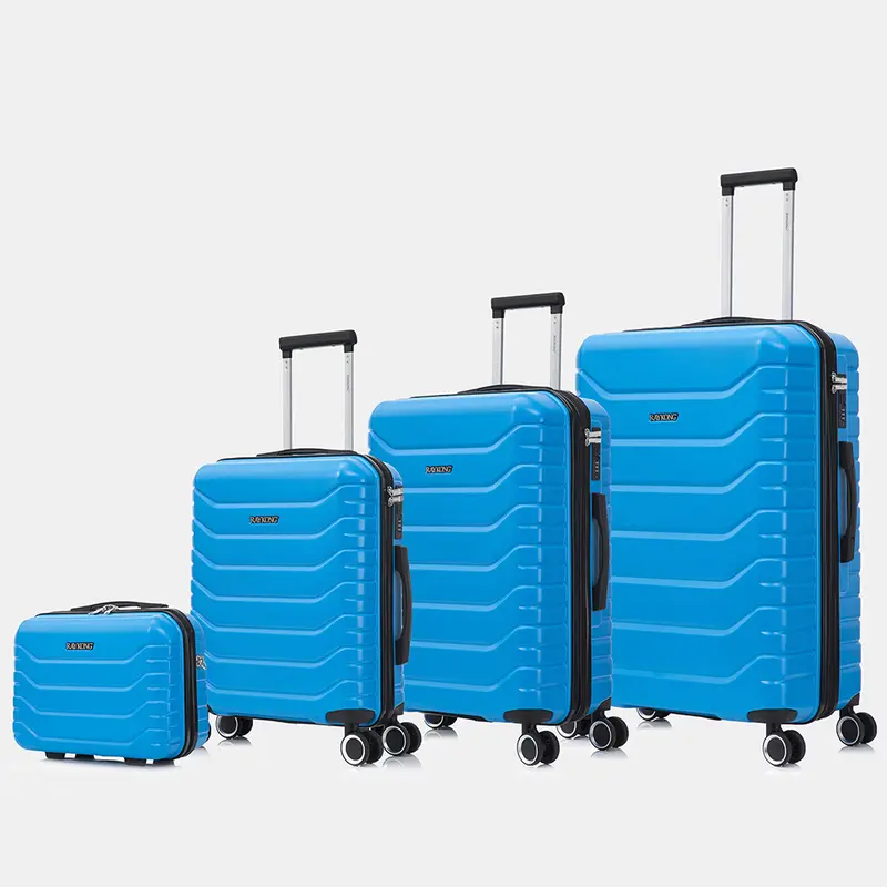 Conjunto de 4 Maletas ABS+PC|Neceser 29cm|Cabina 55x40x20cm|Mediana Expandible 20kg-23kg - 66x45x27.50-30cm|Grande Expandible 23kg-25kg - 75x49x31-33.50cm | Turquesa