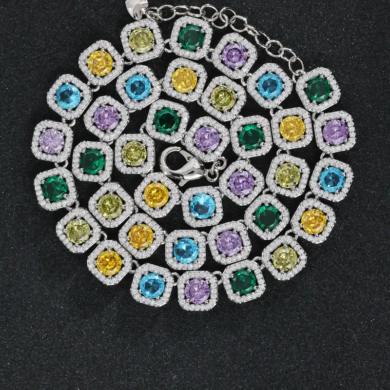 Conjunto de Collar y Pulsera Hip-Hop con Circonita Cúbica
