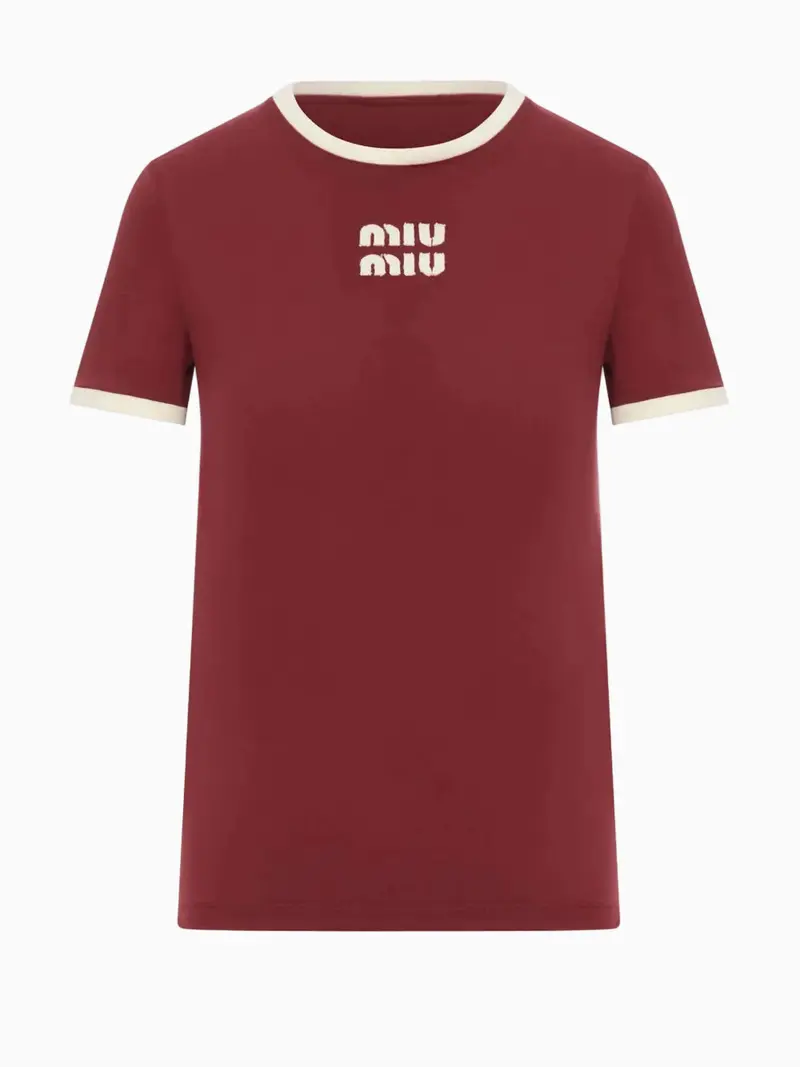 Contrast-trim t-shirt