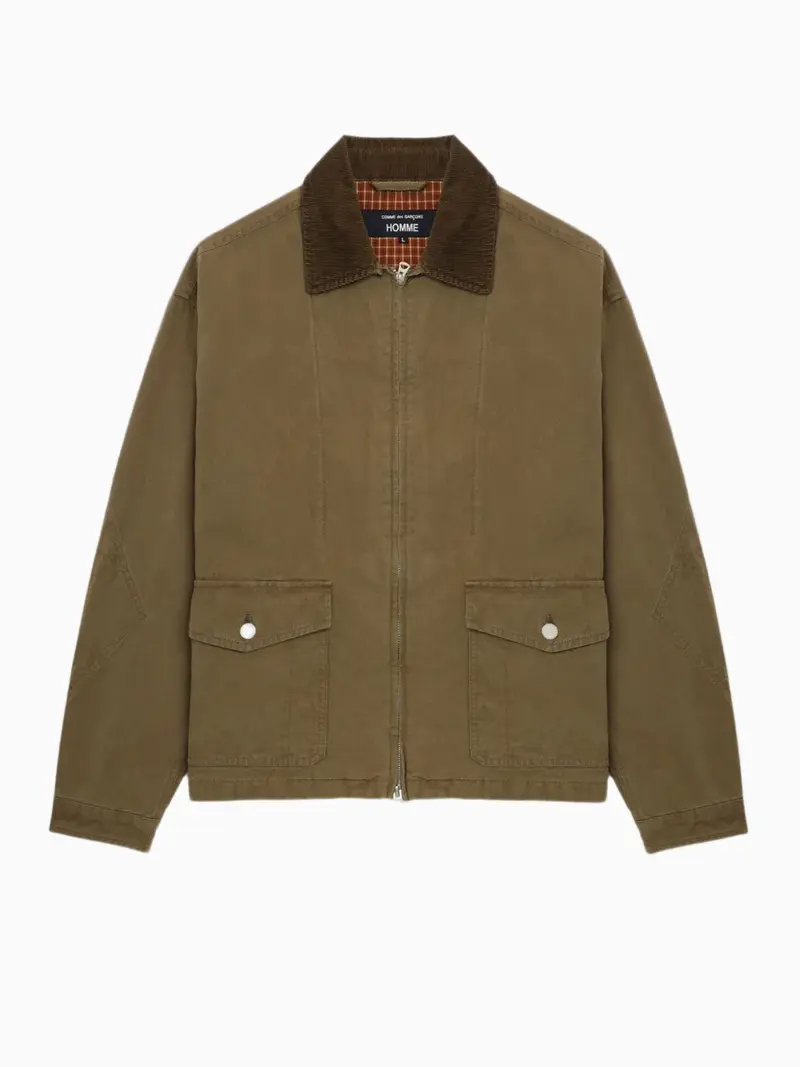 Corduroy-collar jacket