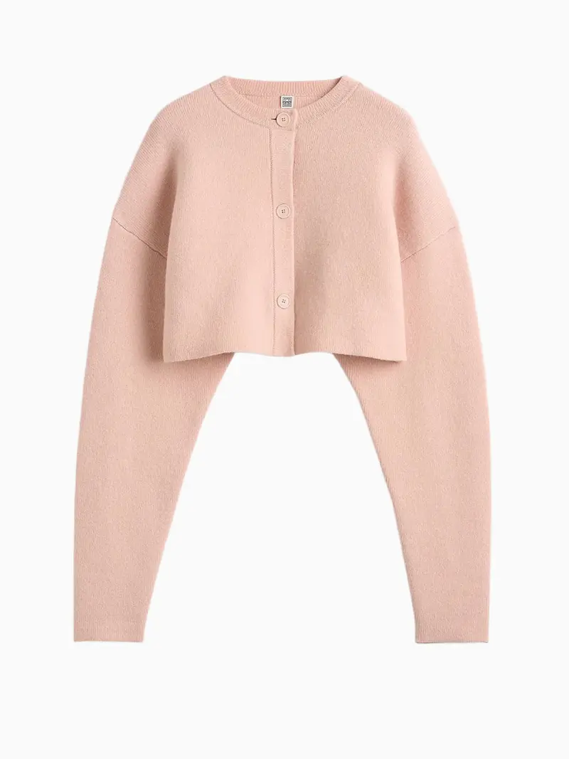 Cropped oversized cardigan
