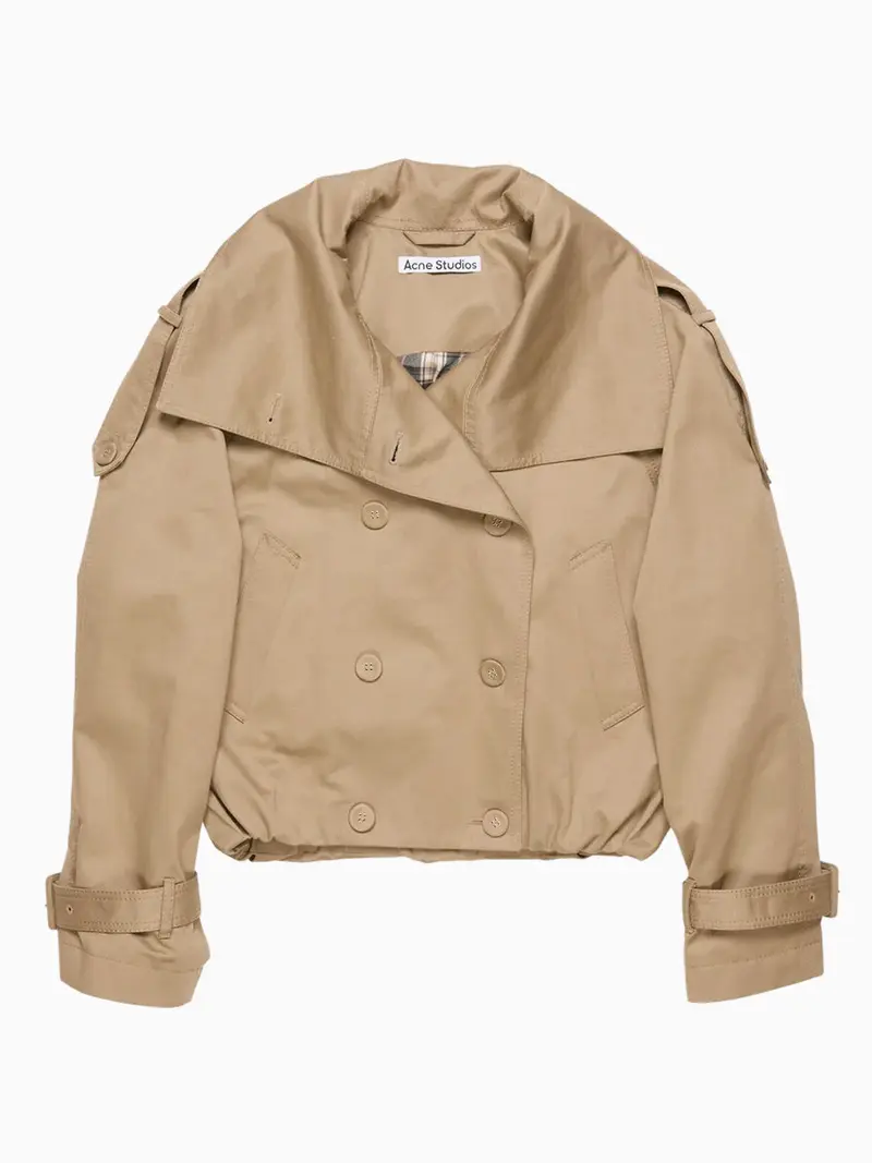 Cropped trench coat
