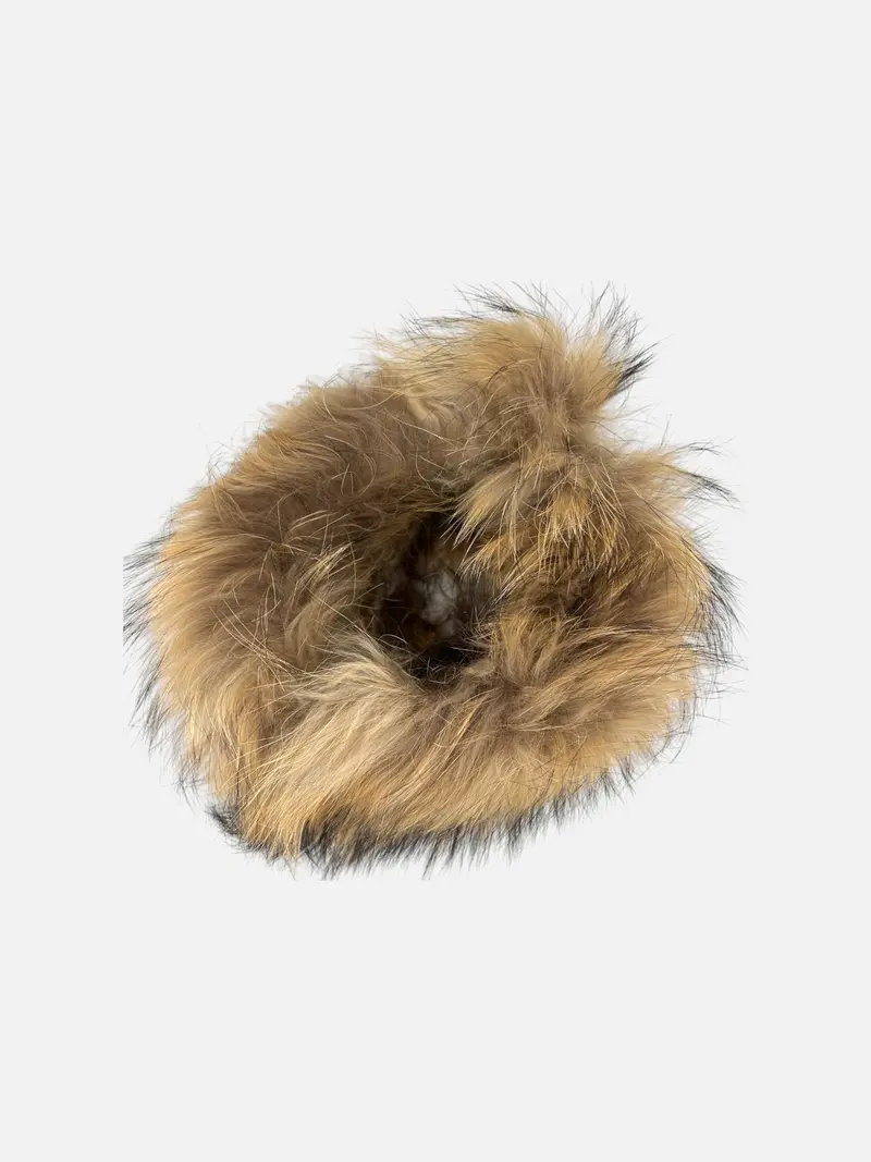 Cuello de pelo natural circular