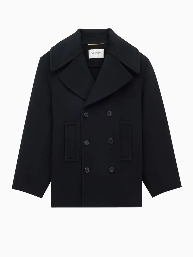 Double-breasted peacoat