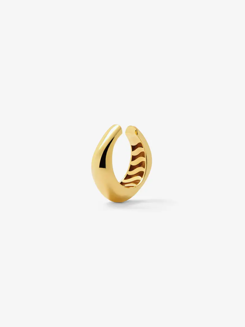 Earcuff de oro amarillo de 18K con diamante en talla brillante de 0,01 cts