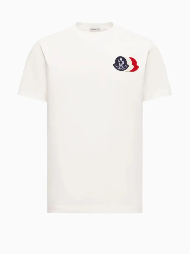 Embroidered Tricolour logo t-shirt