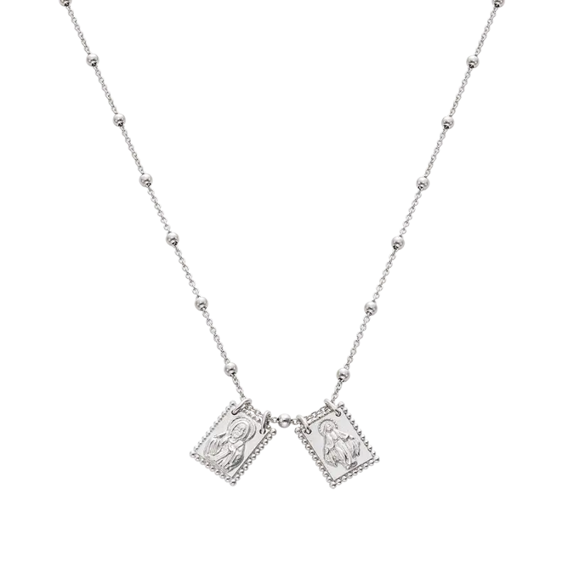 Escapulario Letanía, plata